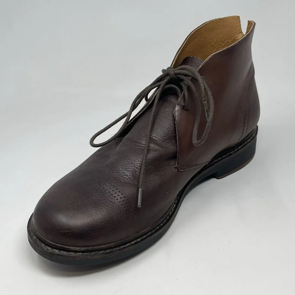 Olukai Pahoa Chukka Boots Mens 10 Brown Leather Lace Up Ankle Casual NO INSOLES